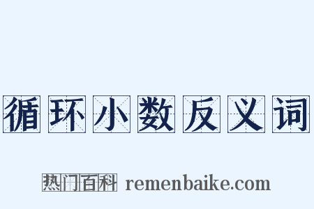 循环小数反义词是什么意思的图片